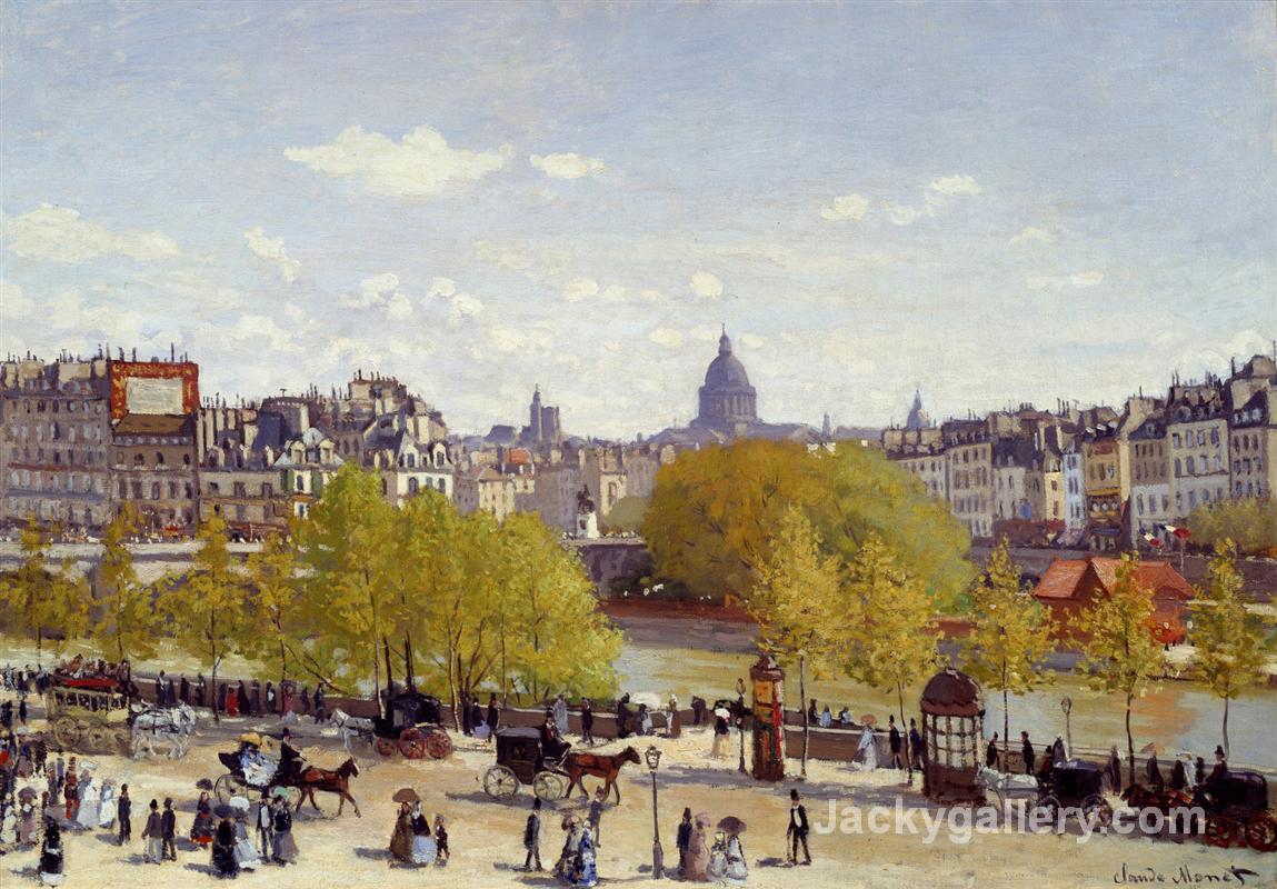 Wharf of Louvre, Paris by Claude Monet paintings reproduction